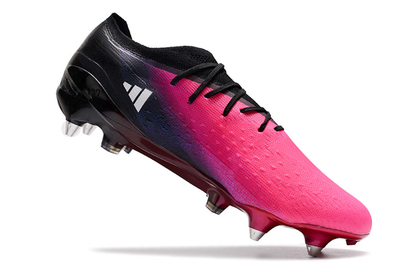 Chuteira Campo Adidas X Speedportal.1 Ponta de Aluminio Rosa e Preta "Own Your Football Pack"