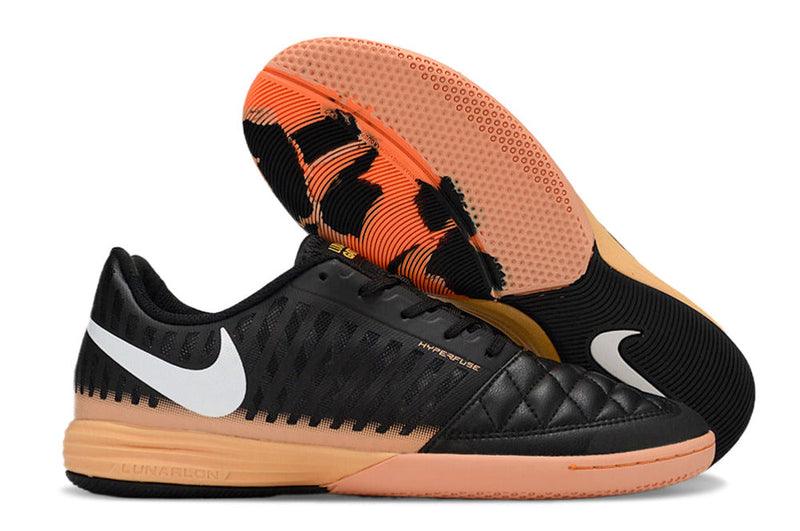 Chuteira Futsal Nike Lunar Gato II IC Preta e Laranja