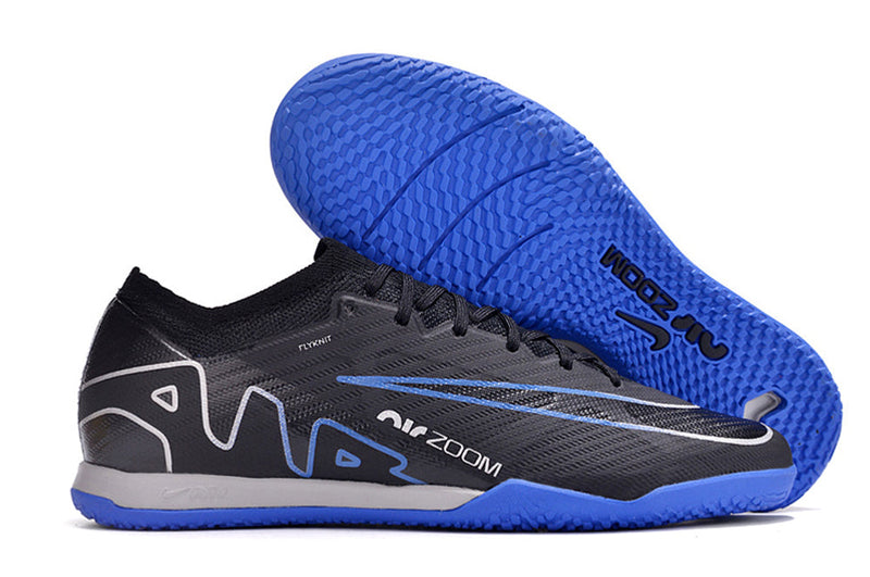 Chuteira Futsal Nike Air Zoom Mercurial Vapor 15 Elite IC Preta e Azul "Shadow Pack"