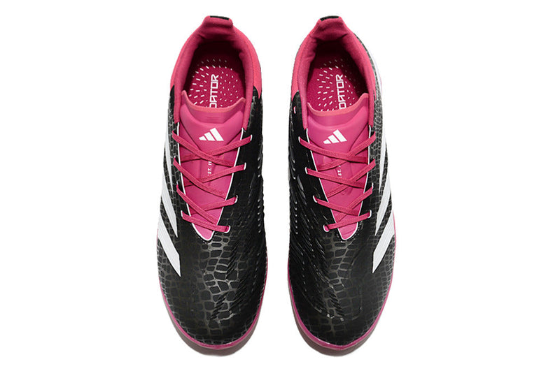 Chuteira Society Adidas Predator Elite TF Preta e Rosa "Predator 30"