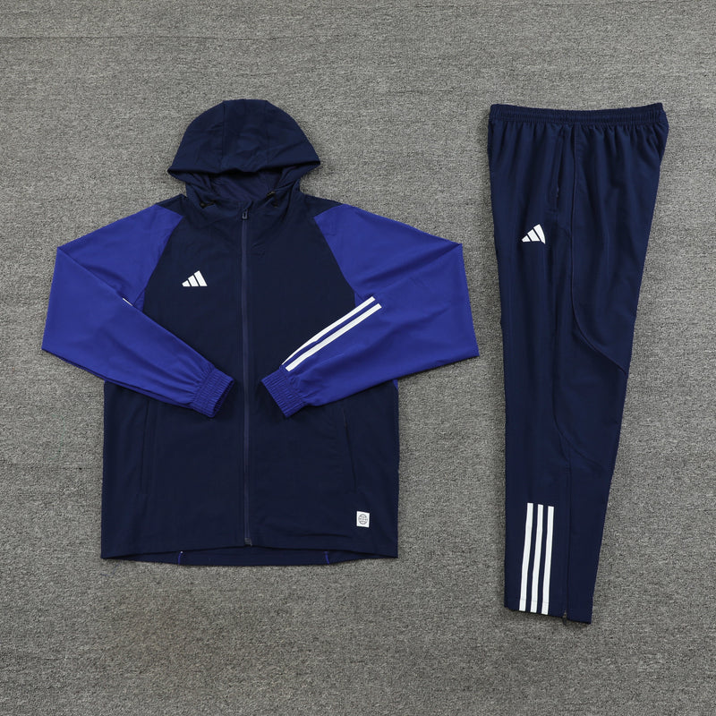 Conjunto de Moletom Adidas Sportswear com Touca Azul