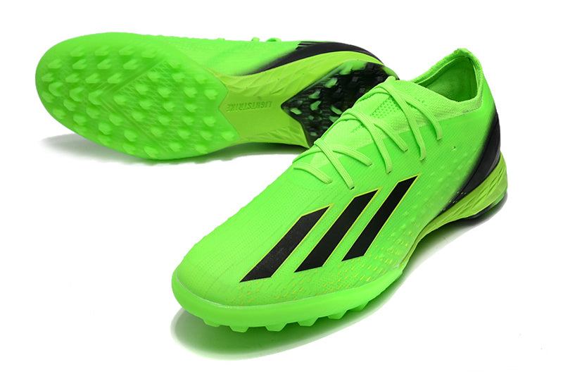 Chuteira Society Adidas X Speedportal.1 TF Verde "Game Data Pack"