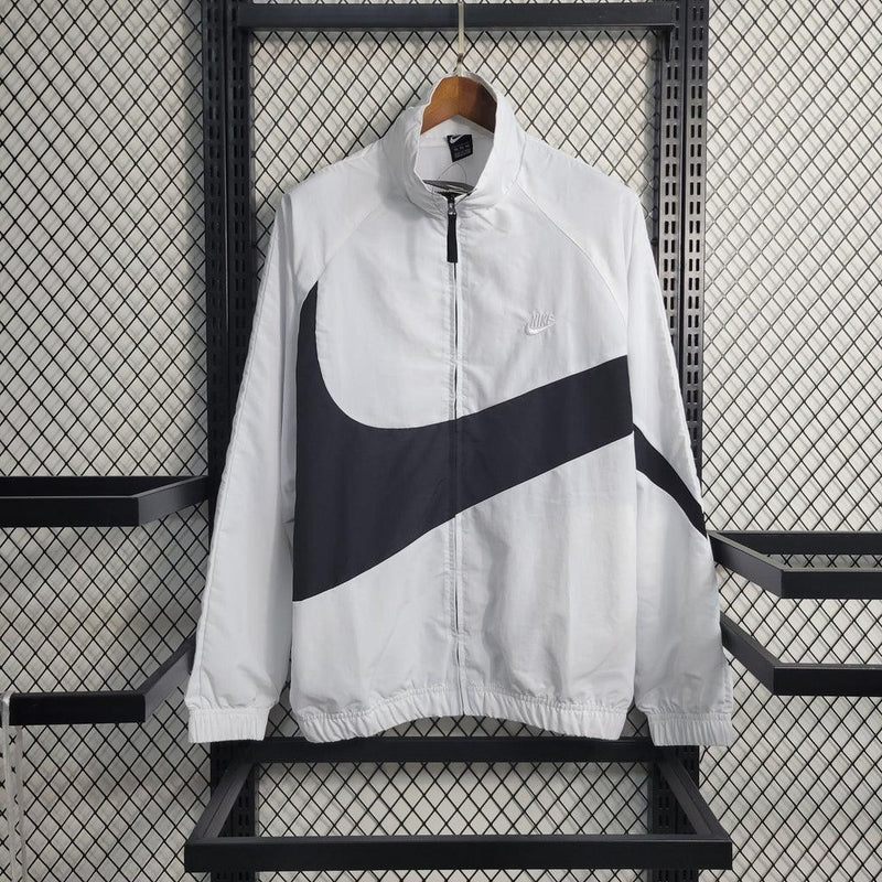 Corta Vento Nike Swoosh Branco e Preto