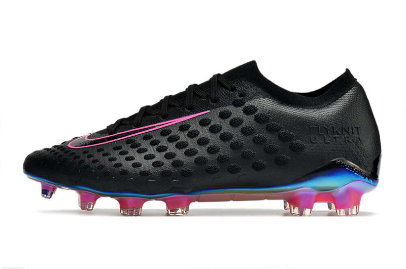 Chuteira Campo Nike Phantom Ultra Venom Elite FG Preta e Rosa