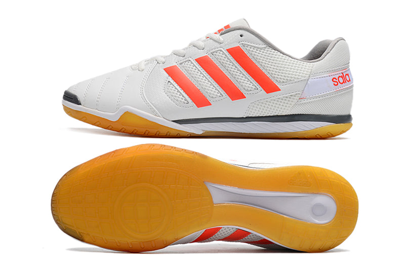 Chuteira Futsal Adidas Top Sala IC Branca e Laranja