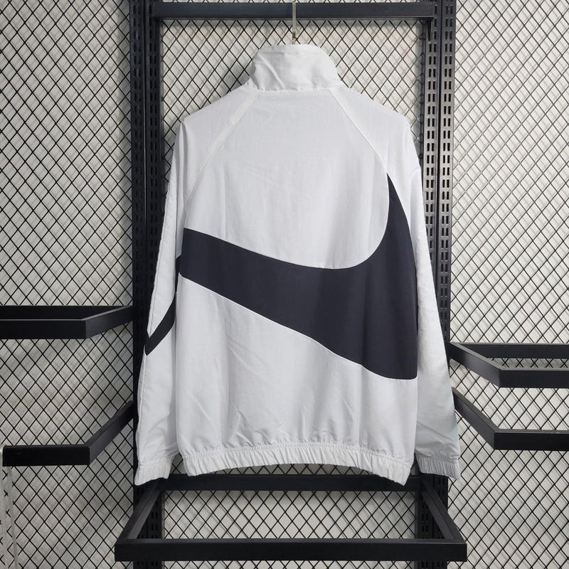 Corta Vento Nike Swoosh Branco e Preto