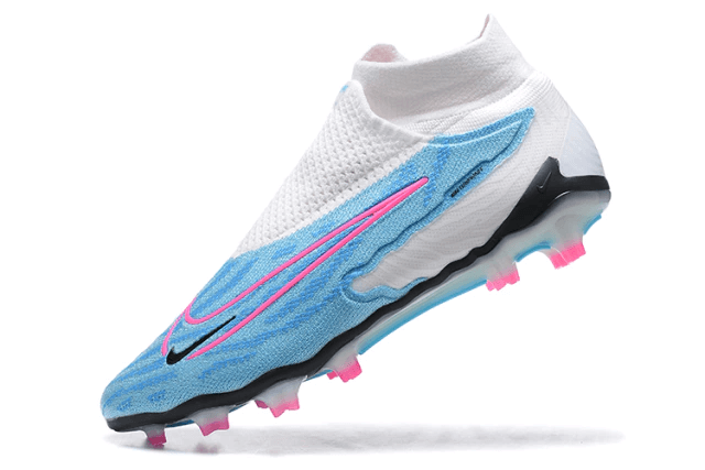 Chuteira Campo Nike Phantom GX DF Elite FG Azul e Branca "Blast Pack"