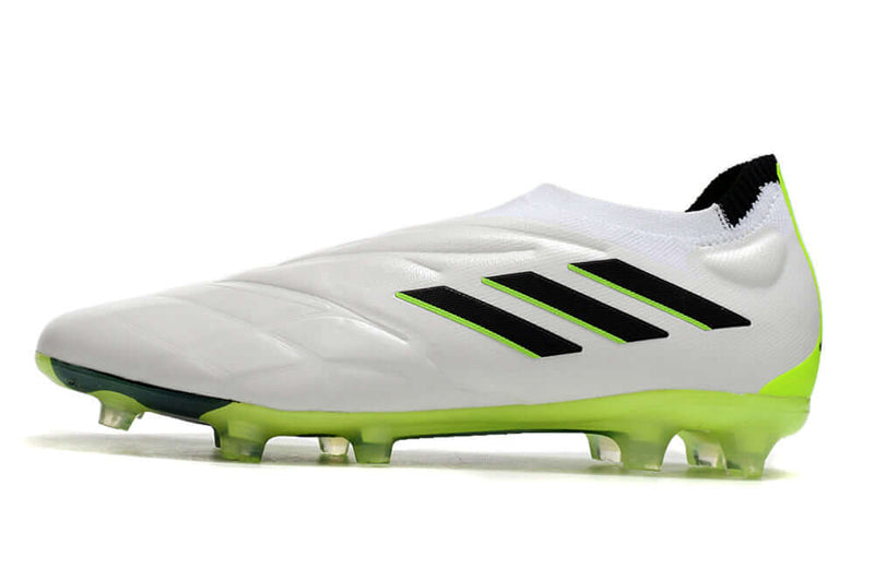 Chuteira Campo Adidas Copa Pure+ FG Branca e Verde "Crazyrush Pack"