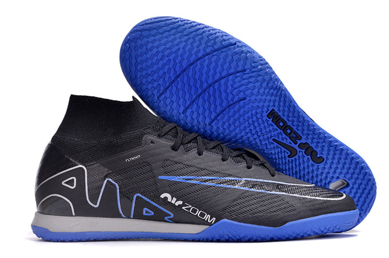 Chuteira Futsal Nike Air Zoom Mercurial Superfly 9 Elite IC Preta e Azul "Shadow Pack"