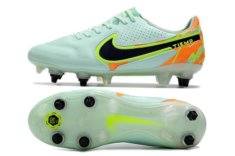 Chuteira Campo Nike Tiempo Legend 9 Elite Trava Mista Verde "Bonded Pack"