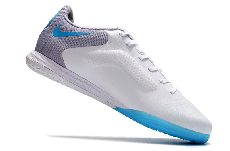 Chuteira Futsal Nike Tiempo Legend 9 Elite IC Branca e Azul "Blast Pack"