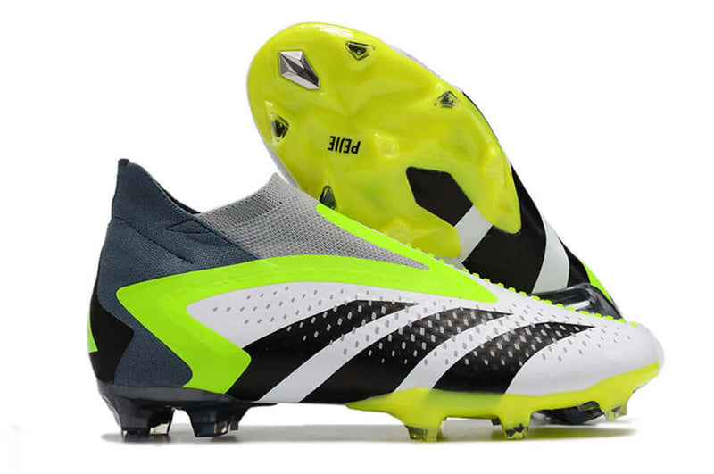 Chuteira Campo Adidas Predator Accuracy+ FG Verde e Branca "Crazyrush Pack"