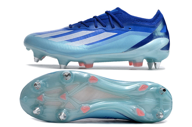 Chuteira Campo Adidas X Crazyfast.1 Ponta de Aluminio Azul "Marine Rush Pack"