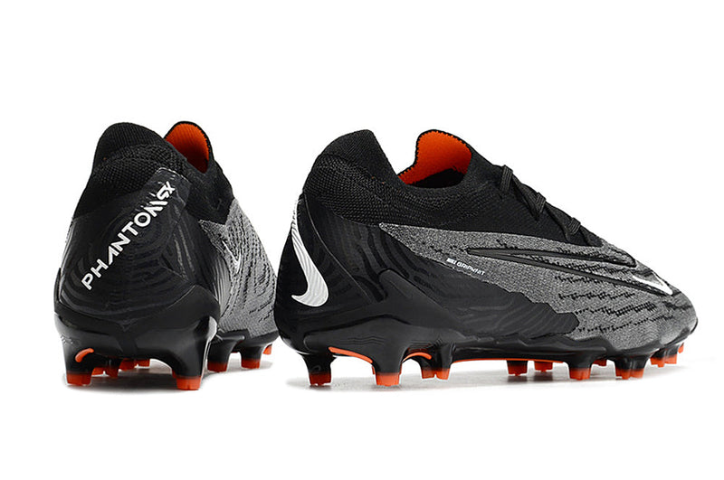 Chuteira Campo Nike Phantom GX Elite FG Preta e Laranja "Black Pack"