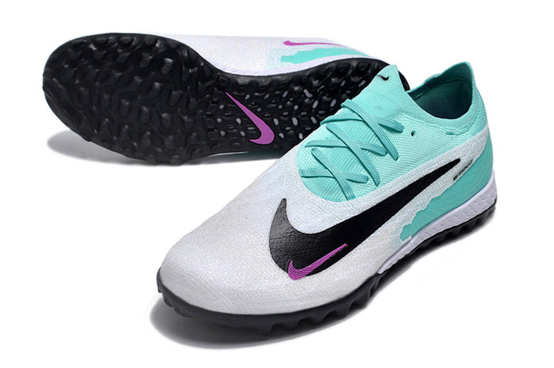 Chuteira Society Nike Phantom GX Elite TF Branca e Verde "Peak Ready Pack"