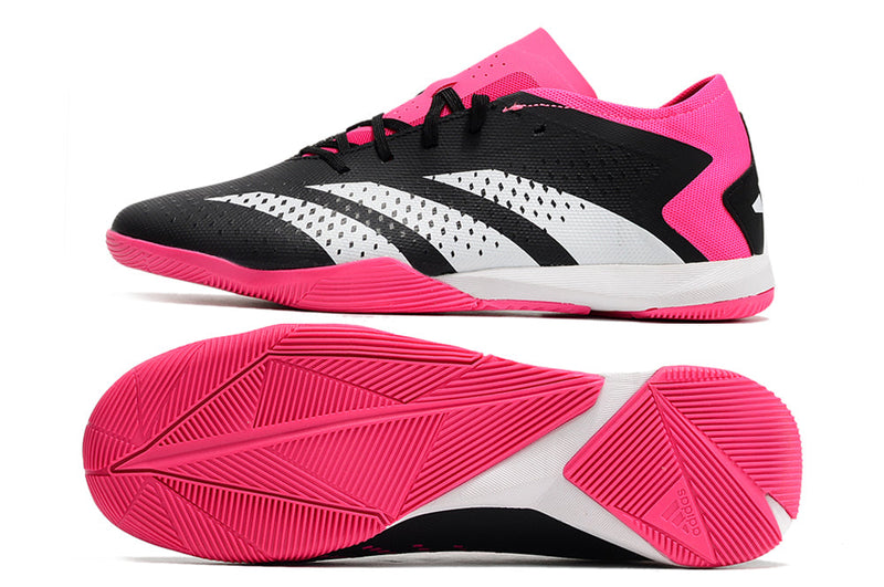 Chuteira Futsal Adidas Predator Accuracy.1 IC Low Rosa e Preto "Own You Football Pack"