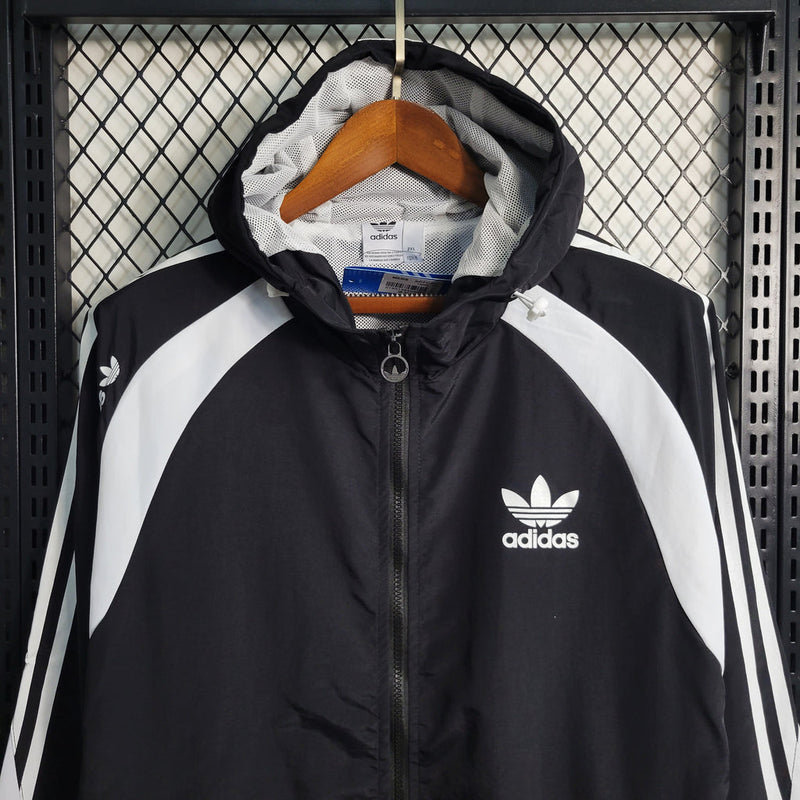 Corta Vento Adidas ADN 10K Preto e Branco