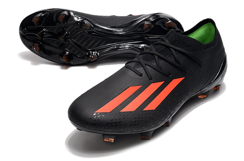 Chuteira Campo Adidas X Speeportal.1 Preto e Laranja