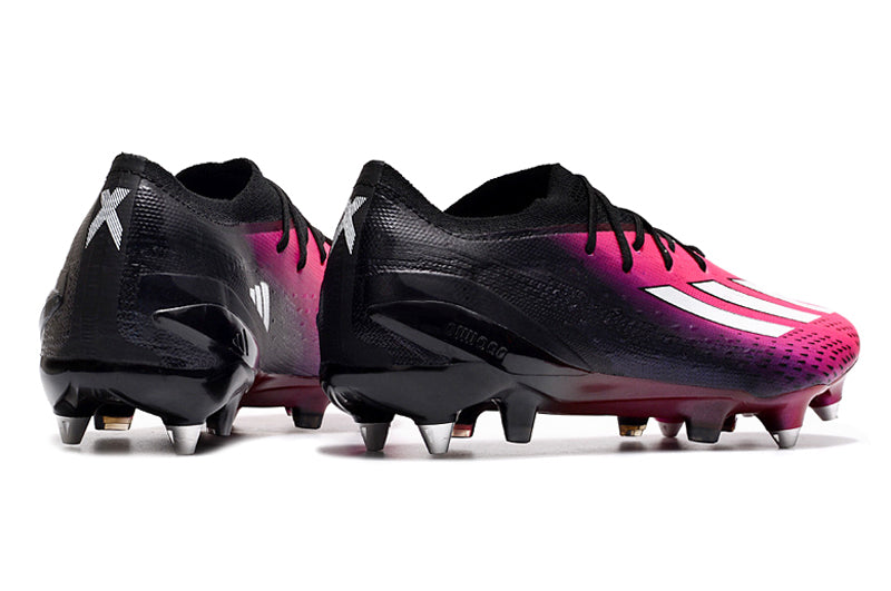 Chuteira Campo Adidas X Speedportal.1 Ponta de Aluminio Rosa e Preta "Own Your Football Pack"