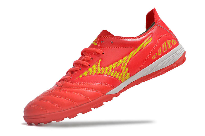 Chuteira Society Mizuno Wave Cup Classic TF Vermelha "Realease Pack"