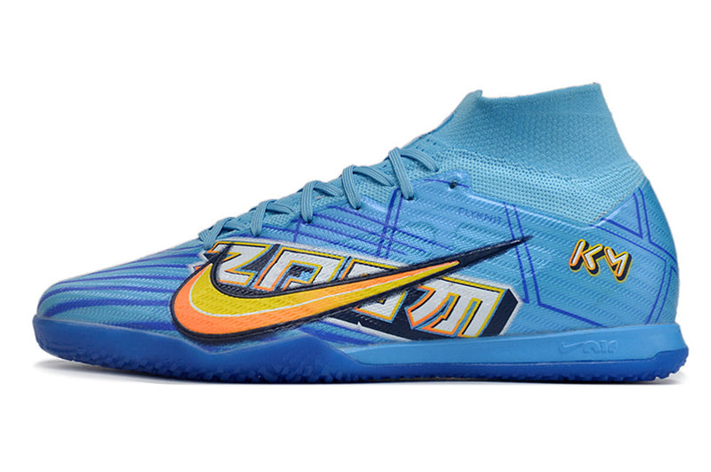 Chuteira Futsal Nike Air Zoom Mercurial Superfly 9 Elite IC Azul "Mbappe Comic"