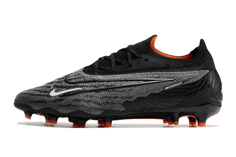 Chuteira Campo Nike Phantom GX Elite FG Preta e Laranja "Black Pack"