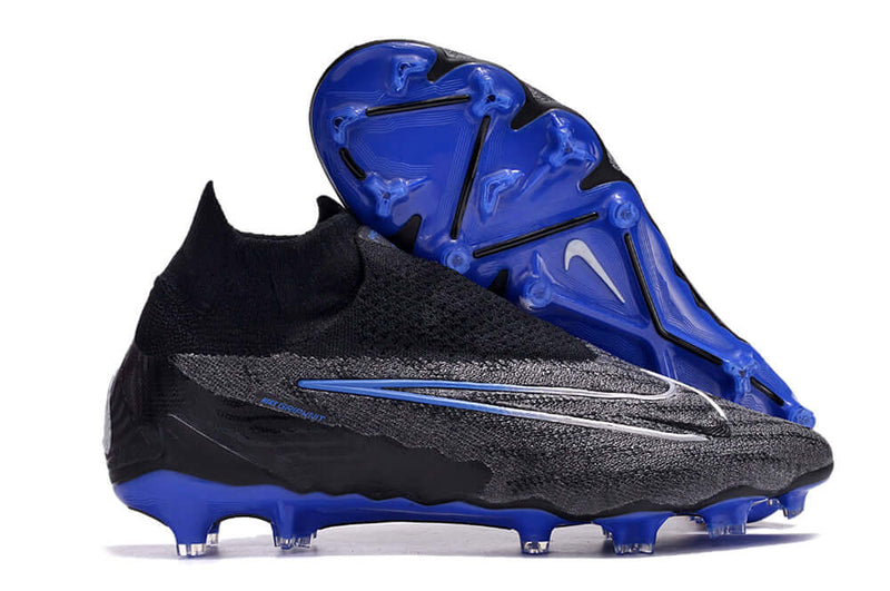 Chuteira Campo Nike Phantom GX DF Elite FG Preta e Azul "Shadow Pack"