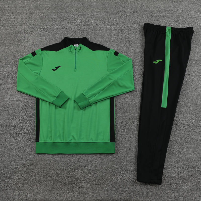 Conjunto de Frio Joma Training Verde e Preto