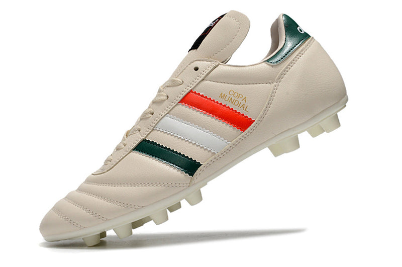 Chuteira Campo Adidas Copa Mundial FG Branca, Verde e Vermelho "Mexico"