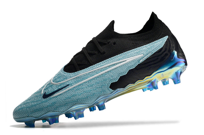 Chuteira Campo Nike Phantom GX Elite FG Preta e Azul