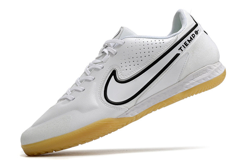 Chuteira Futsal Nike Tiempo Legend 9 Elite IC Branca e Preta