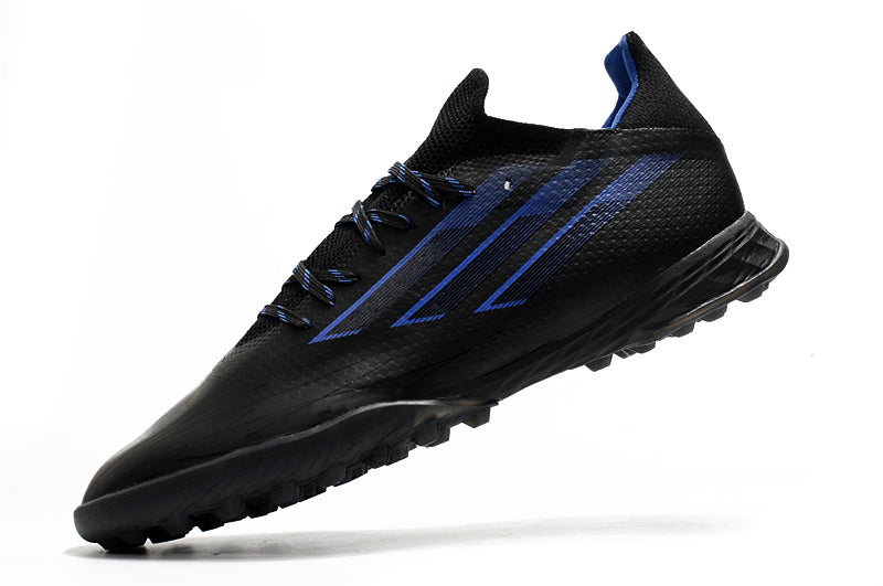 Chuteira Society Adidas X Speedflow.1 TF Preto e Azul "Escape Light Pack"