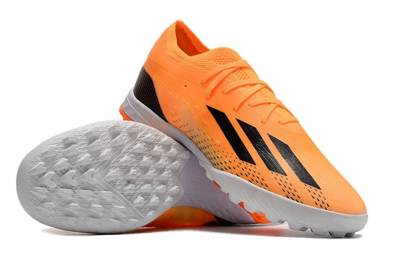 Chuteira Society Adidas X SpeedPortal.1 TF Laranja e Preto