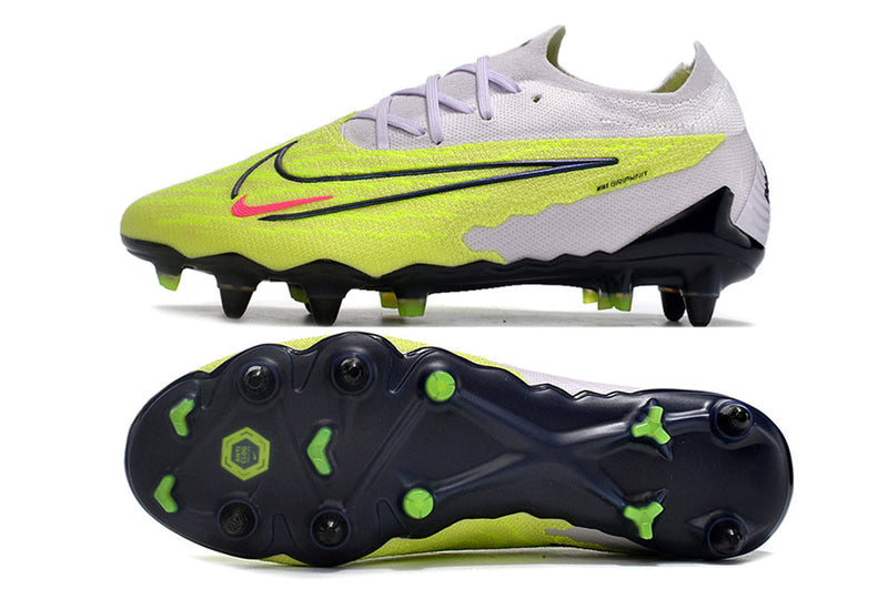 Chuteira Campo Nike Phantom GX Elite Ponta de Aluminio Cinza e Verde "Luminous Pack"