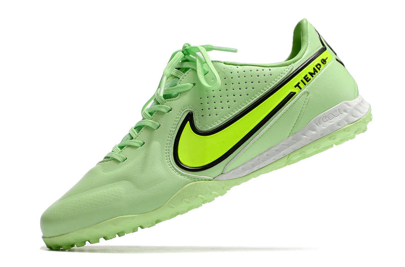 Chuteira Society Nike Tiempo Legend 9 Elite TF Verde "Luminous Pack"