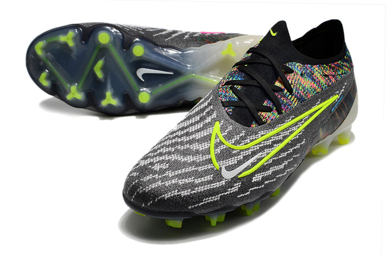 Chuteira Campo Nike Phantom GX Elite FG Preta e Verde "Fusion Link Pack"