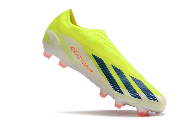 Chuteira Campo Adidas X Crazyfast+ FG Verde e Laranja "Solar Energy Pack"