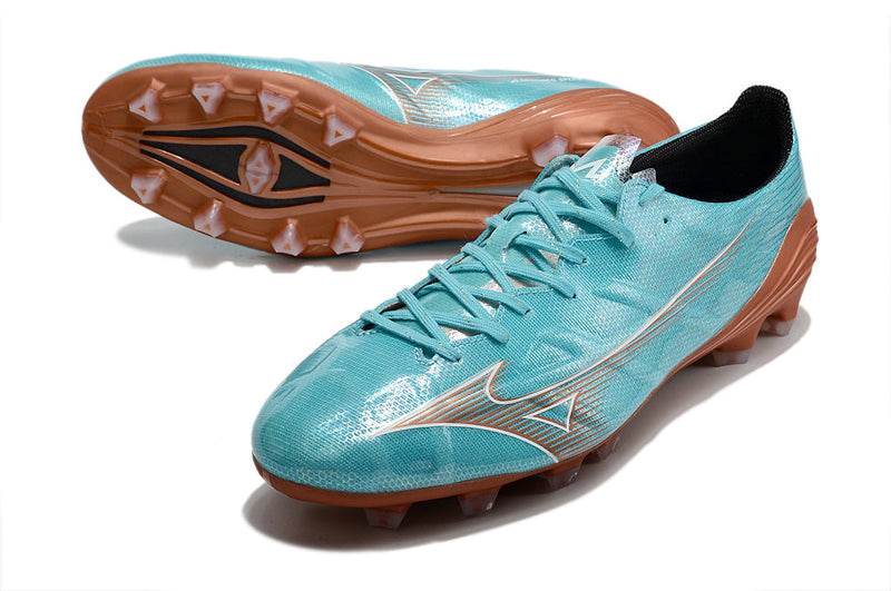 Chuteira Campo Mizuno Alpha FG Azul "Azure Blue Pack"