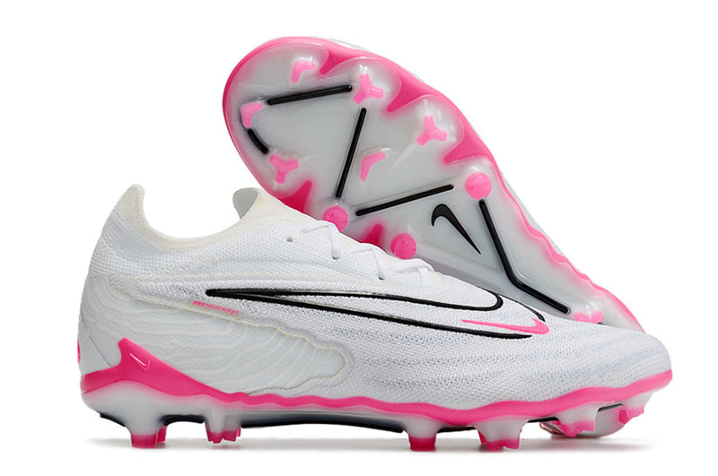 Chuteira Campo Nike Phantom GX Elite FG Branca e Rosa