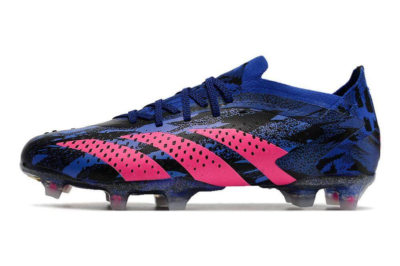 Chuteira Campo Adidas Predator Accuracy.1 FG Low Azul e Rosa "Pogba"