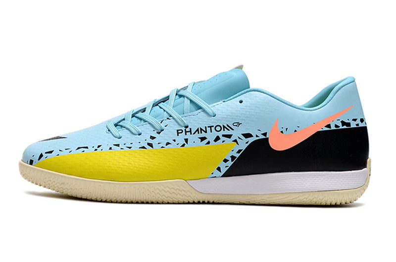 Chuteira Futsal Nike Phantom GT2 Elite IC Azul e Preto "Lucent Pack"