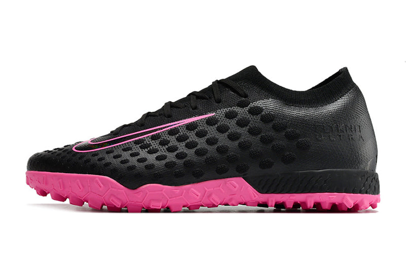 Chuteira Society Nike Phantom Ultra Venom Elite TF Preto e Rosa