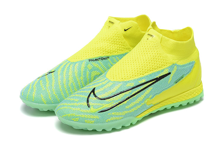 Chuteira Society Nike Phantom GX Elite TF Verde e Azul