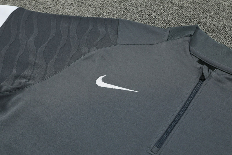 Conjunto de Frio Nike Training Cinza, Branco e Preto