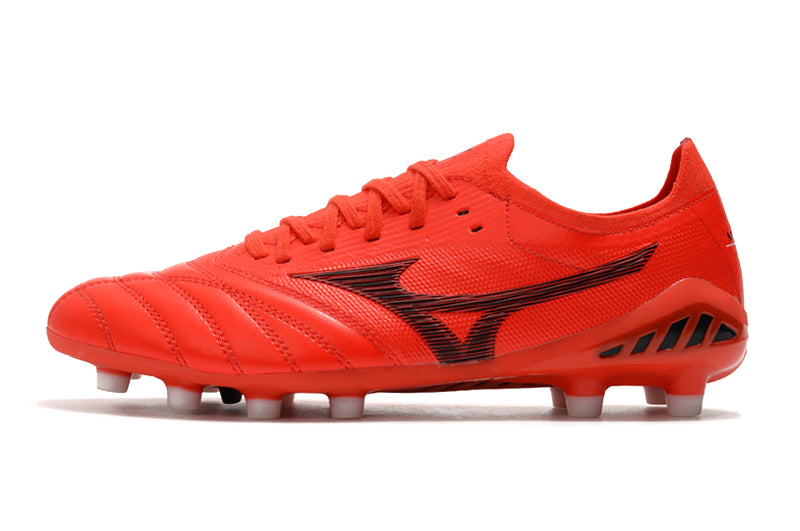 Chuteira Campo Mizuno Morelia Neo 3 FG Vermelha e Preta