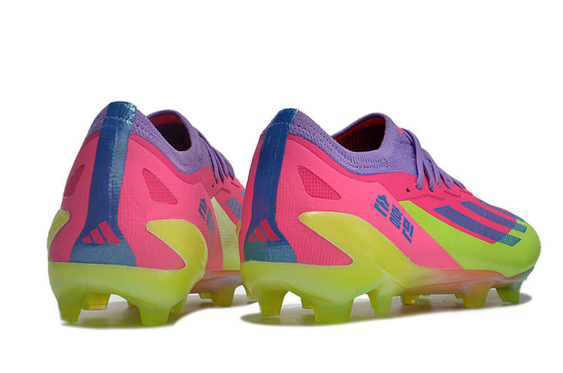 Chuteira Campo Adidas CrazyFast.1 FG Rosa e Verde "Son"