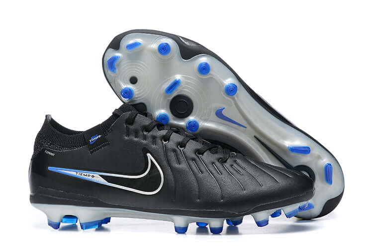 Chuteira Campo Nike Tiempo Legend 10 Elite FG "Shadow Pack" Preta e Azul