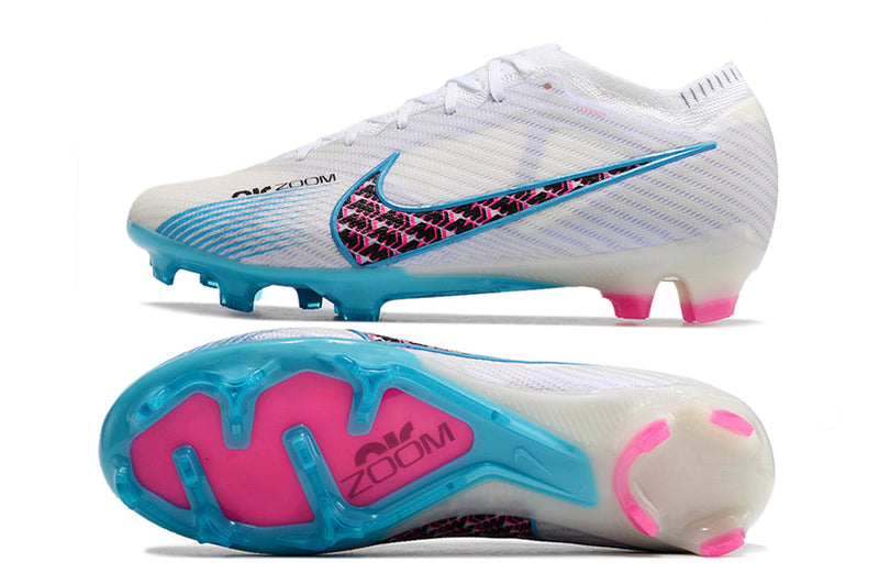 Chuteira Infantil Campo Nike Air Zoom Mercurial Vapor 15 Elite FG Branca "Blast Pack"