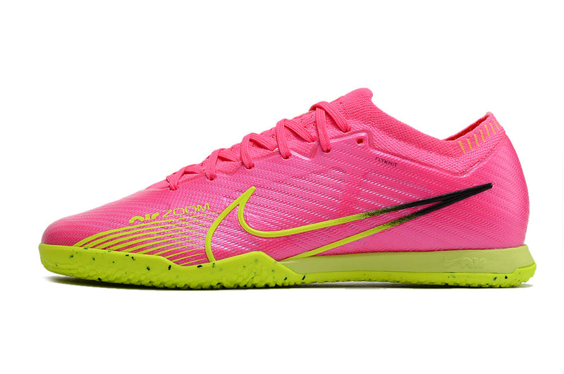 Chuteira Futsal Nike Air Zoom Mercurial Vapor 15 Elite Rosa e Verde "Luminous Pack"