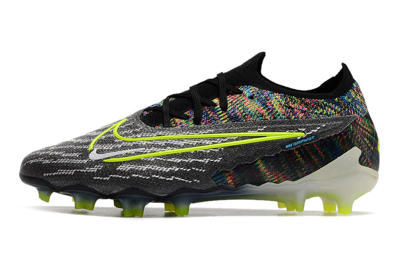 Chuteira Campo Nike Phantom GX Elite FG Preta e Verde "Fusion Link Pack"